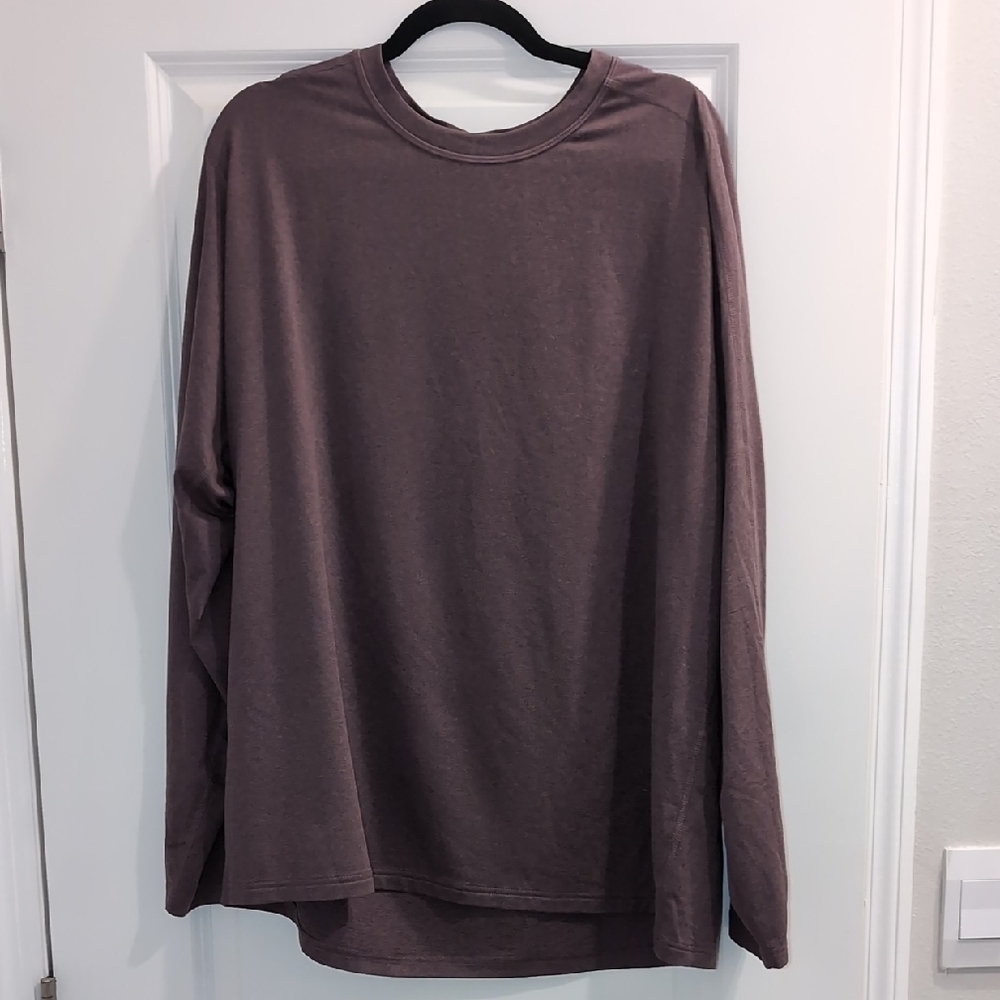 Eddie Bauer Heathered Purple Long Sleeve Shirt